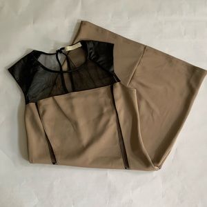 Malloy Nude Mini with Leather and Mesh Accents